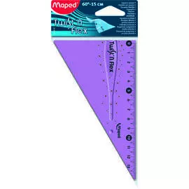 Угольник Maped TWIST N FLEX 15 см 60 гр неломающийся, ассорти, в пакете