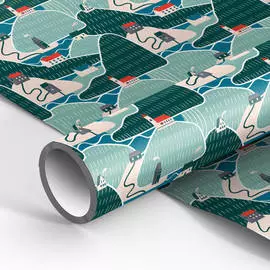 Упаковочная бумага глянцевая MESHU "Hills" 70*100 см, 90 г