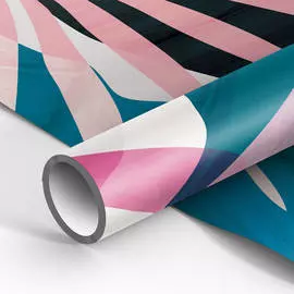 Упаковочная бумага глянцевая MESHU "Tropical Flower" 70*100 см, 90 г