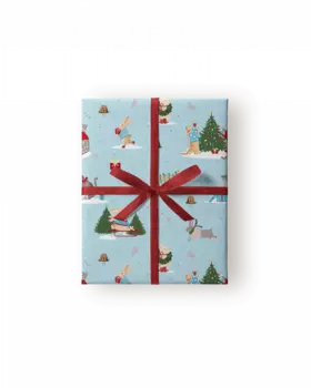 Упаковочная бумага "Год кота и кролика"