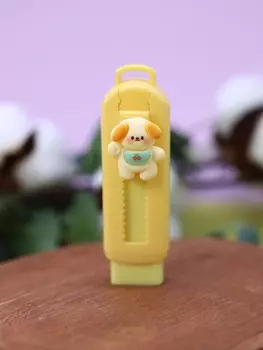 Выдвижной ластик "Little dog", yellow