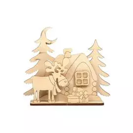 Заготовка для декорирования "Зимняя избушка" 12х3,5х10 см