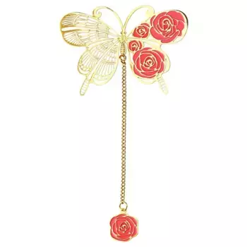 Закладка для книг "Цветочная бабочка" (металл)