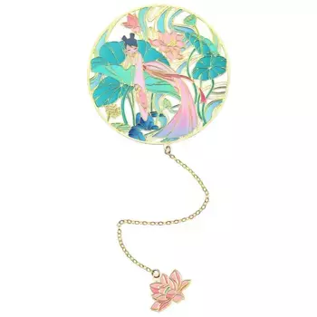 Закладка для книг с подвеской "Фея лотосов" (латунь)