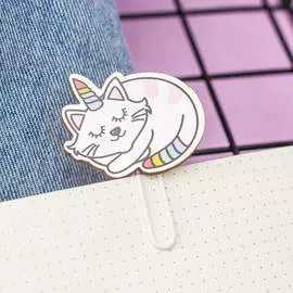 Закладка - скрепка "Sleeping CatCorn"