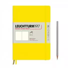 Записная книжка нелинованная Leuchtturm А5 123 стр., мягкая обложка лимонная