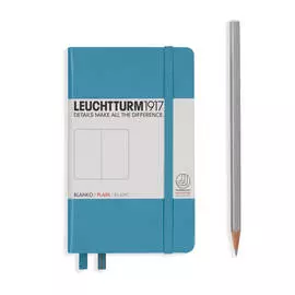 Записная книжка нелинованная Leuchtturm A6 187 стр., твердая обложка нордический синий