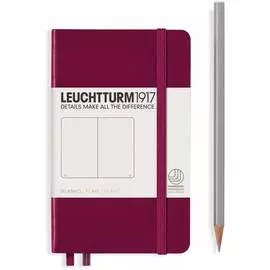 Записная книжка нелинованная Leuchtturm A6 187 стр., твердая обложка винная