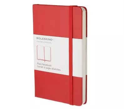 Записная книжка нелинованная Moleskine "Classic" Pocket, обложка красная