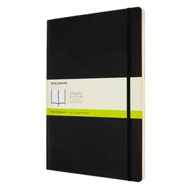 Записная книжка нелинованная Moleskine "Classic Soft" 21х30 см 192 стр., обложка мягкая черная