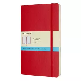 Записная книжка, пунктир Moleskine "Classic Soft" Large 13х21 см 192 стр., обложка мягкая красная