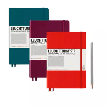Записная книжка в клетку Leuchtturm A5 251 стр., твердая обложка