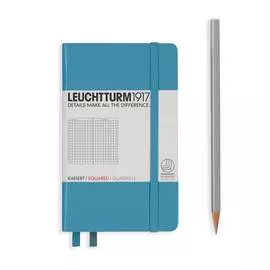 Записная книжка в клетку Leuchtturm A6 187 стр., твердая обложка нордический синий