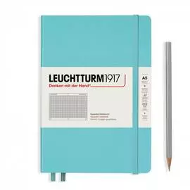 Записная книжка в клетку Leuchtturm Rising Colours А5 251 стр., твердая обложка бирюзовая