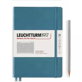 Записная книжка в клетку Leuchtturm Rising Colours А5 251 стр., твердая обложка голубой камень
