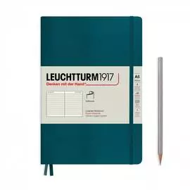 Записная книжка в линейку Leuchtturm А5 123 стр., мягкая обложка тихоокеанский зеленый