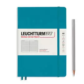 Записная книжка в линейку Leuchtturm A5 251 стр., твёрдая обложка, синий океан