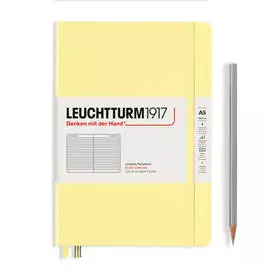 Записная книжка в линейку Leuchtturm A5 251 стр., твёрдая обложка, ванильный