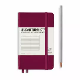 Записная книжка в линейку Leuchtturm A6 187 стр., твердая обложка винная