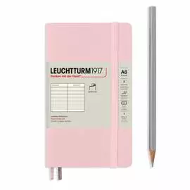 Записная книжка в линейку Leuchtturm Pocket A6 123 стр., мягкая обложка розовая