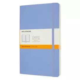 Записная книжка в линейку Moleskine "Classic Soft" Large 13х21 см 192 стр., обложка мягкая голубая г