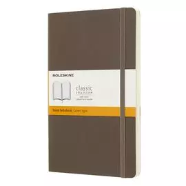Записная книжка в линейку Moleskine "Classic Soft" Large 13х21 см 192 стр., обложка мягкая коричнева