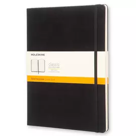 Записная книжка в линейку Moleskine "Classic" XLarge 19х25 см 192 стр, твердая обложка черная