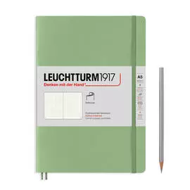Записная книжка в точку Leuchtturm А5 123 стр., мягкая обложка пастельный зеленый