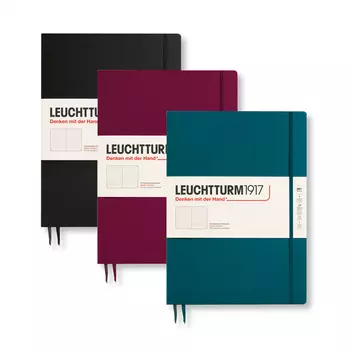 Записная книжка в точку Leuchtturm Master Slim А4+ 123 стр., твердая обложка винный