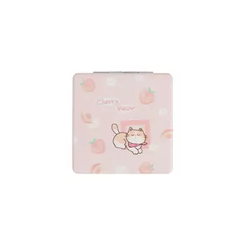 Зеркальце карманное складное MESHU "Peach meow"