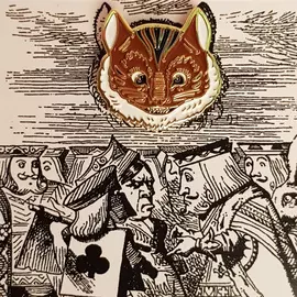 Значок эмалированный "Алиса" Кот