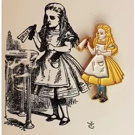 Значок эмалированный "Алиса" Выпей меня