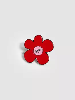 Значок эмалированный "Цветочек Влюбленный"
