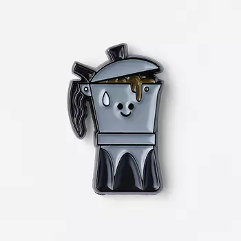 Значок эмалированный "Кофеварка"