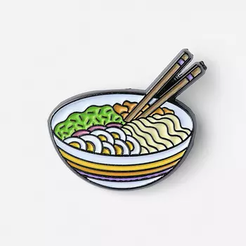 Значок эмалированный "Лапша"