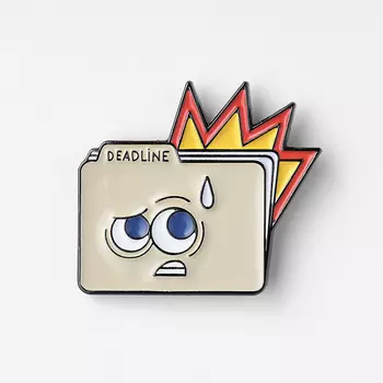 Значок эмалированный "Папка Deadline"