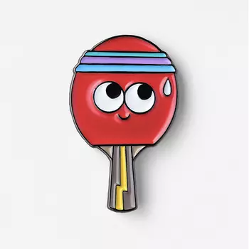 Значок эмалированный "Ракетка"