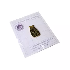 Значок эмалированный "Сова" (черная)