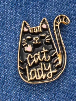 Значок "Cat lady", black