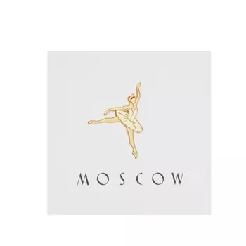 Значок металлический "Heart of Moscow" Балерина в белом