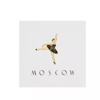 Значок металлический "Heart of Moscow" Балерина в черном
