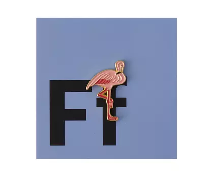 Значок металлический "Heart of Moscow" Фламинго