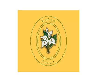 Значок металлический "Heart of Moscow" Калла белая