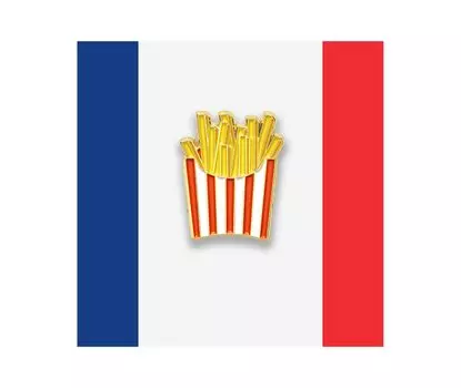 Значок металлический "Heart of Moscow" Картошка фри