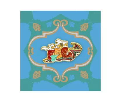 Значок металлический "Heart of Moscow" Ковер-самолет