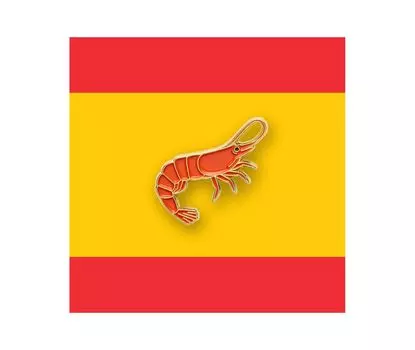 Значок металлический "Heart of Moscow" Креветка