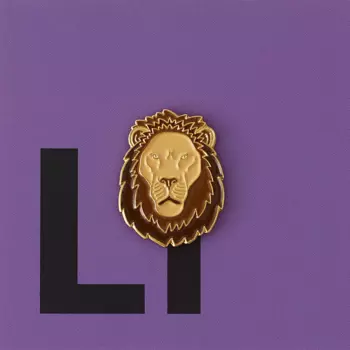 Значок металлический "Heart of Moscow" Лев