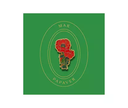 Значок металлический "Heart of Moscow" Мак