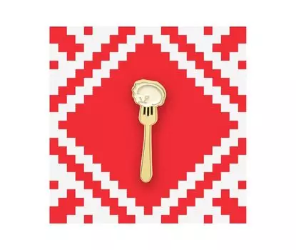 Значок металлический "Heart of Moscow" Пельмень