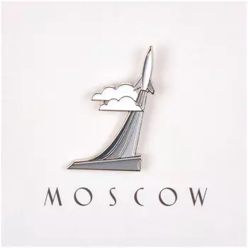 Значок металлический "Heart of Moscow" Ракета